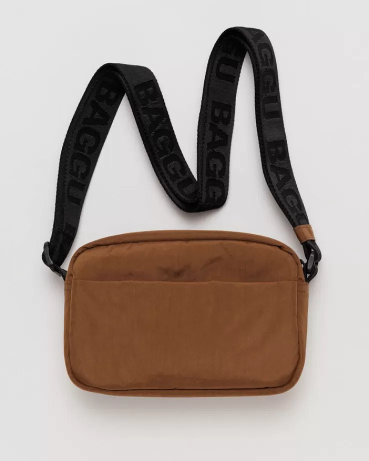 Baggu Camera Crossbody : Brown - | Crossbody Bags