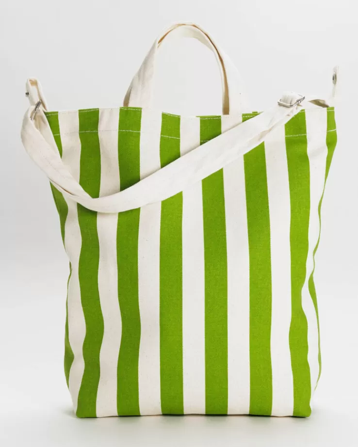 Baggu Duck Bag : Green Awning Stripe - | Totes