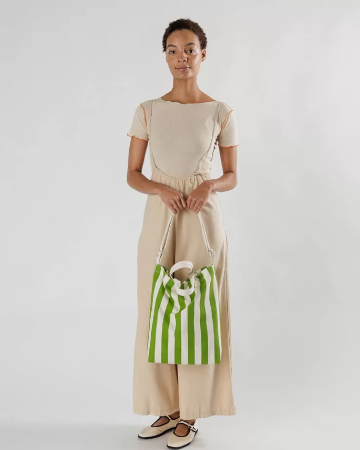 Baggu Duck Bag : Green Awning Stripe - | Totes