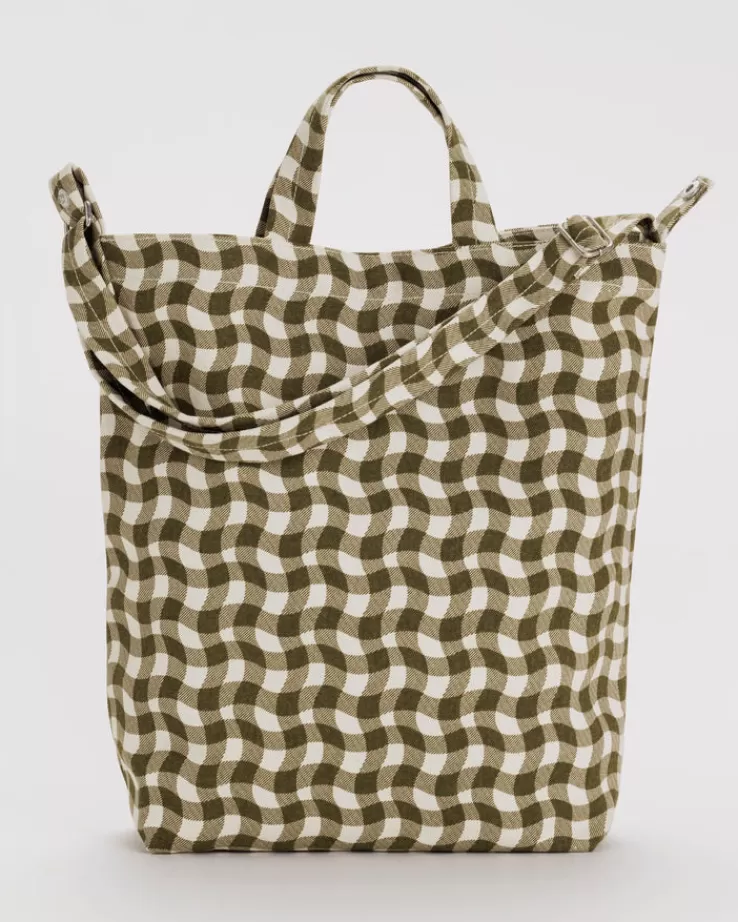 Baggu Duck Bag : Wavy Gingham Brown - | Totes