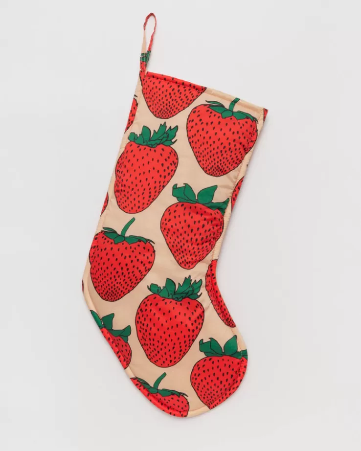 Baggu Holiday Stocking : Strawberry - | Holiday Stocking