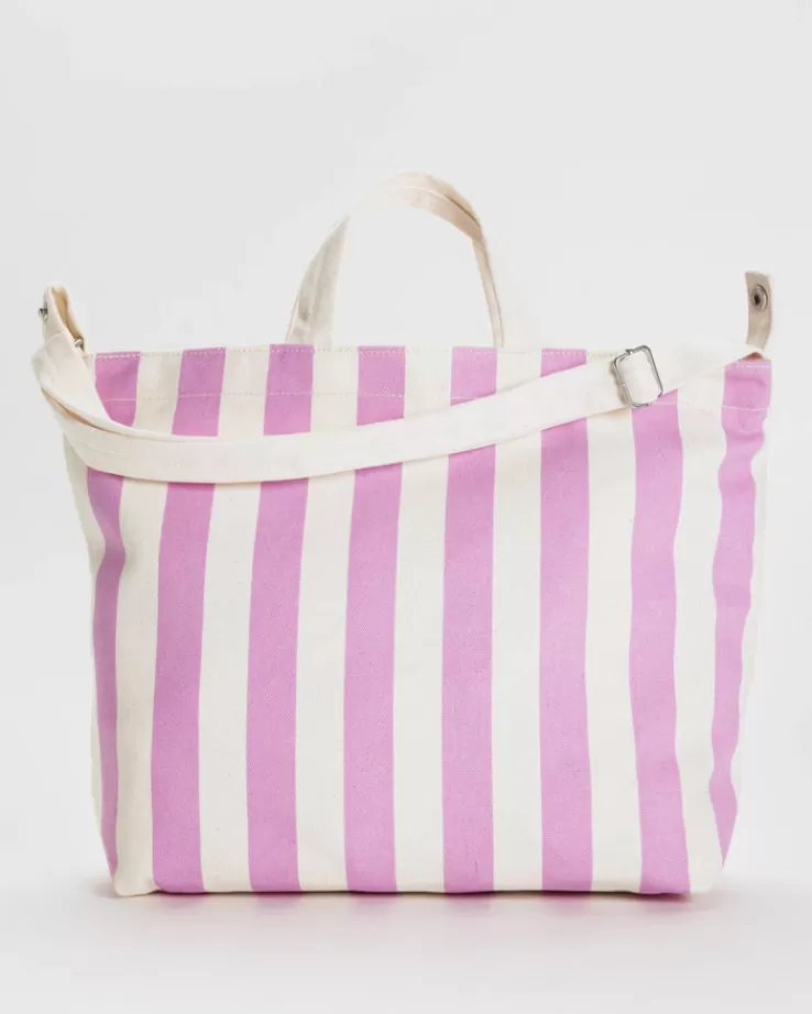 Baggu Horizontal Zip Duck Bag : Pink Awning Stripe - | Totes