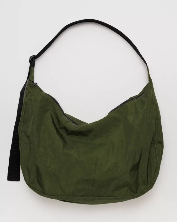 Baggu Large Nylon Crescent Bag : Bay Laurel - | Crossbody Bags