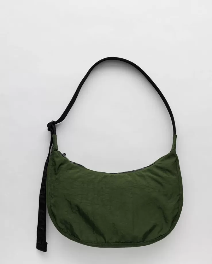 Baggu Medium Nylon Crescent Bag : Bay Laurel - | Purses