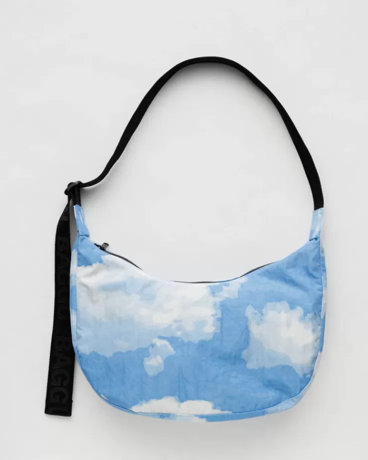 Baggu Medium Nylon Crescent Bag : Clouds - | Purses