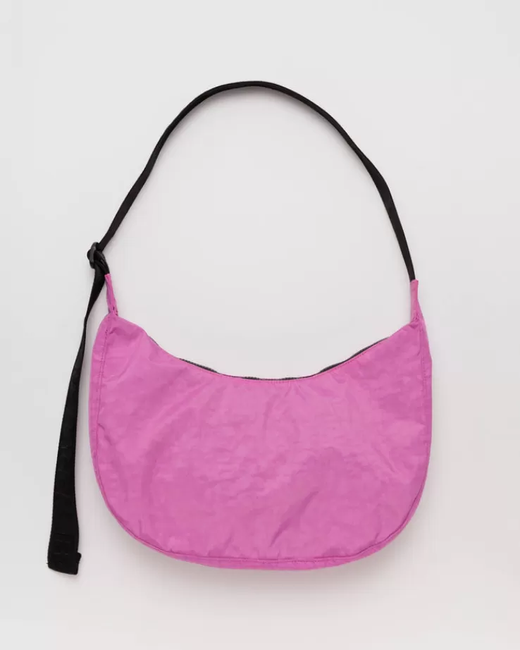 Baggu Medium Nylon Crescent Bag : Extra Pink - | Purses