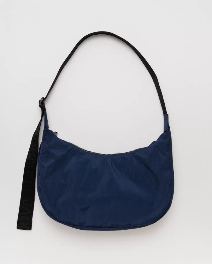 Baggu Medium Nylon Crescent Bag : Navy - | Purses