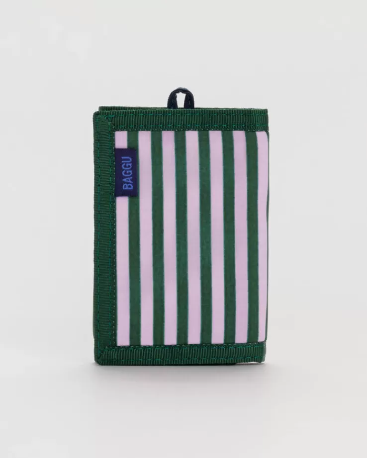 Baggu Nylon Wallet : Lilac Candy Stripe - | Wallets