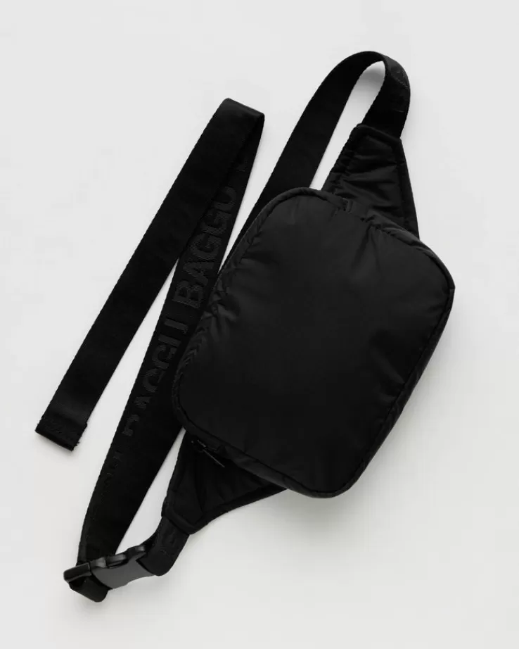 Baggu Puffy Fanny Pack : Black - | Crossbody Bags