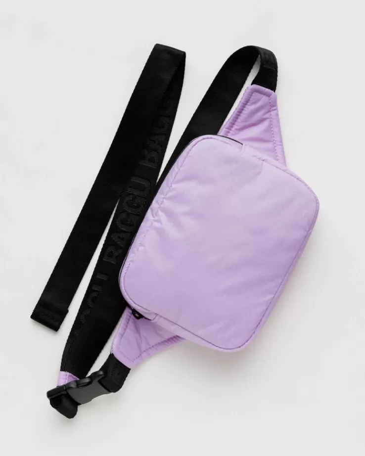 Baggu Puffy Fanny Pack : Dusty Lilac - | Crossbody Bags