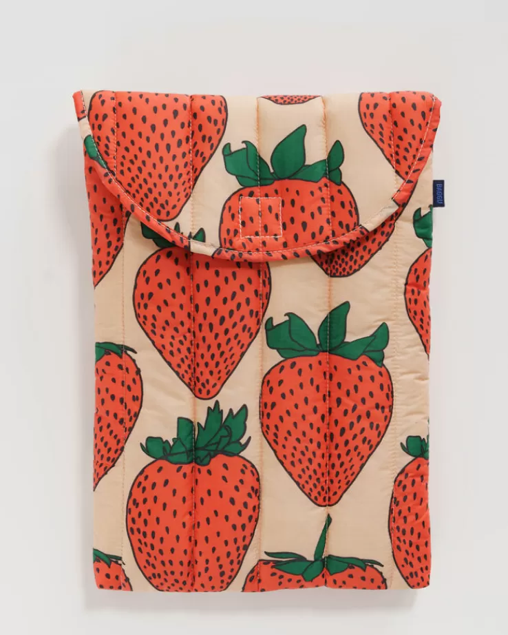 Baggu Puffy Laptop Sleeve 16" : Strawberry - | Cases & Sleeves