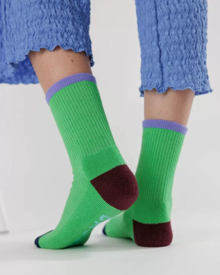 Baggu Ribbed Sock : Aloe Mix - | Socks