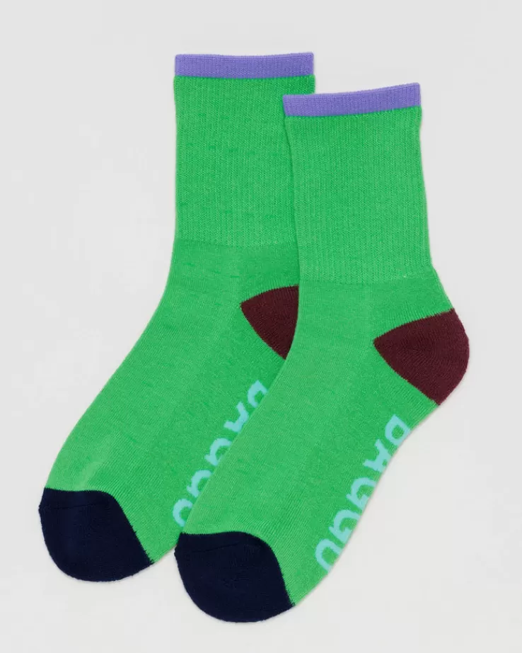 Baggu Ribbed Sock : Aloe Mix - | Socks