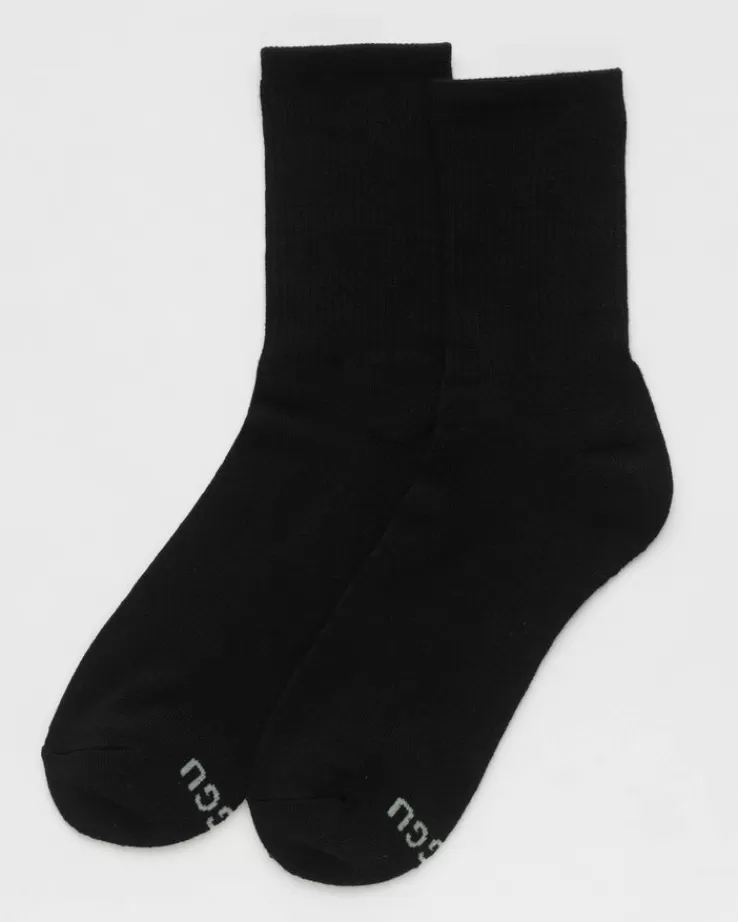 Baggu Ribbed Sock : Black - | Socks