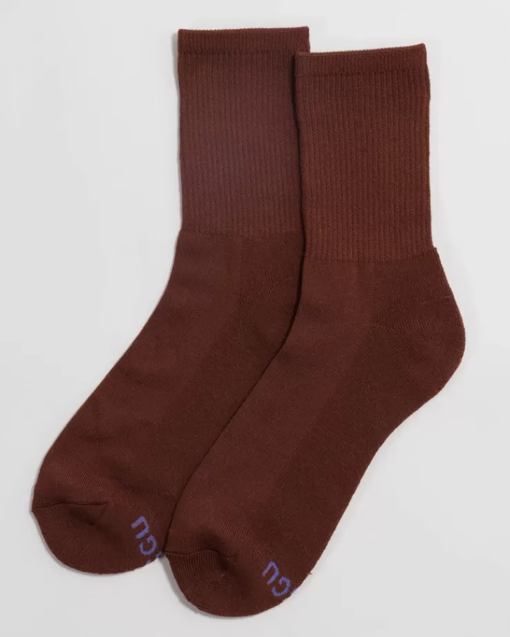 Baggu Ribbed Sock : Chestnut - | Socks