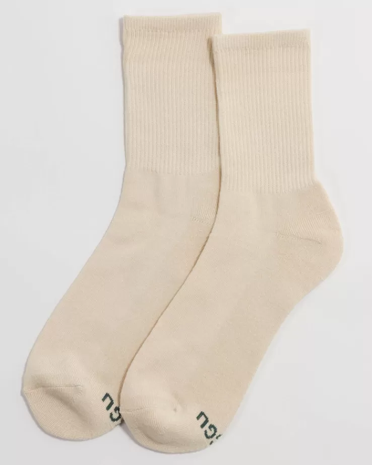 Baggu Ribbed Sock : Ecru - | Socks