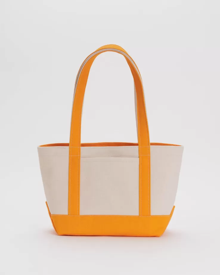 Baggu Small Heavyweight Canvas Tote : Tangerine - | Totes