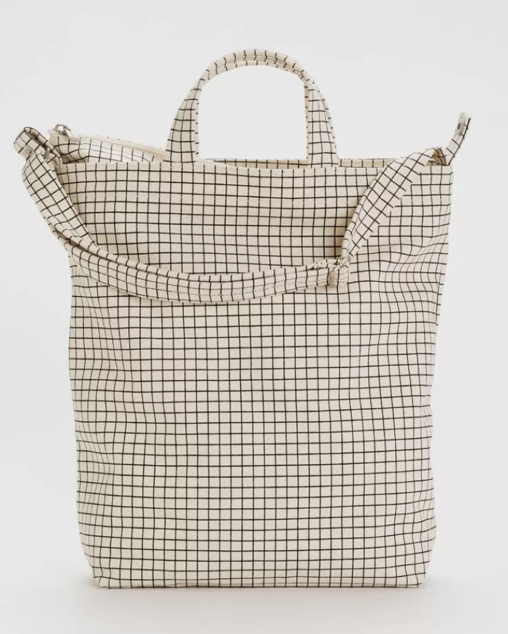 Baggu Zip Duck Bag : Natural Grid - | Totes